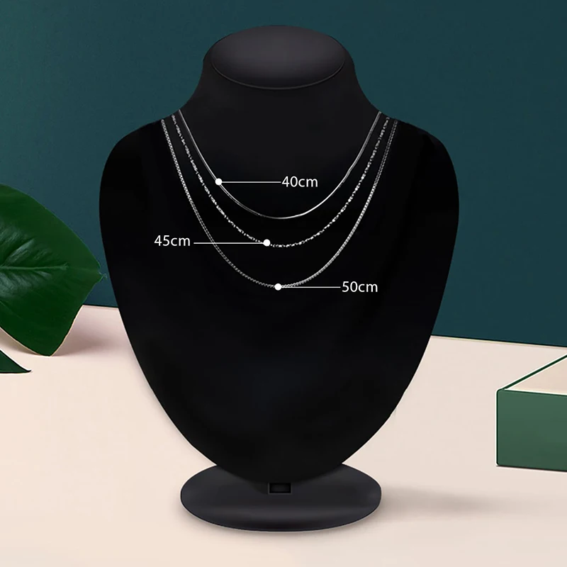 GRA 40cm 45cm Minimalist Female Necklace for Women on Neck Real 925 Sterling Silver Chain Necklaces Girls Fashion Fine Jewelry - Image 4