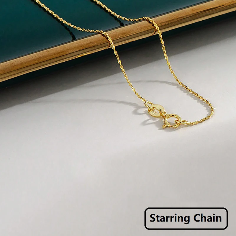 GRA 40cm 45cm Minimalist Female Necklace for Women on Neck Real 925 Sterling Silver Chain Necklaces Girls Fashion Fine Jewelry - Image 3