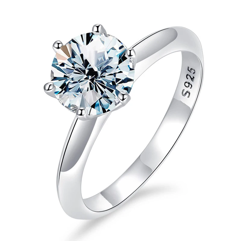 GRA Certified 1-5CT Moissanite Ring VVS1 Lab Diamond Solitaire Ring for Women Engagement Promise Wedding Band High Quality Fine - Image 2