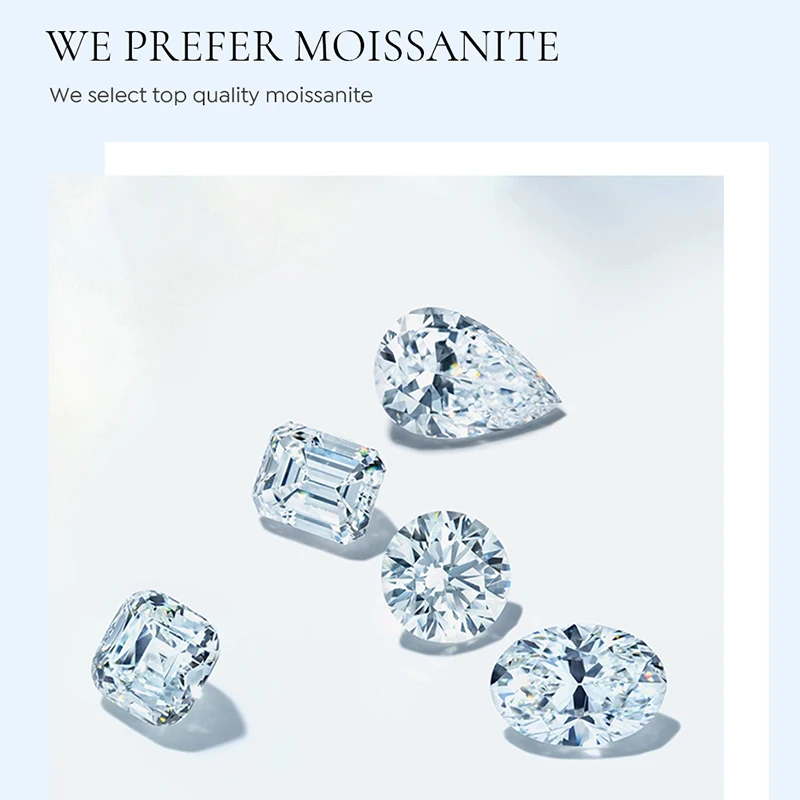 GRA V-Shaped Moissanite Shining Rings For Women 925 Sterling Silver With White Golden Pure Diamond Engagement Wedding Jewelry - Image 3